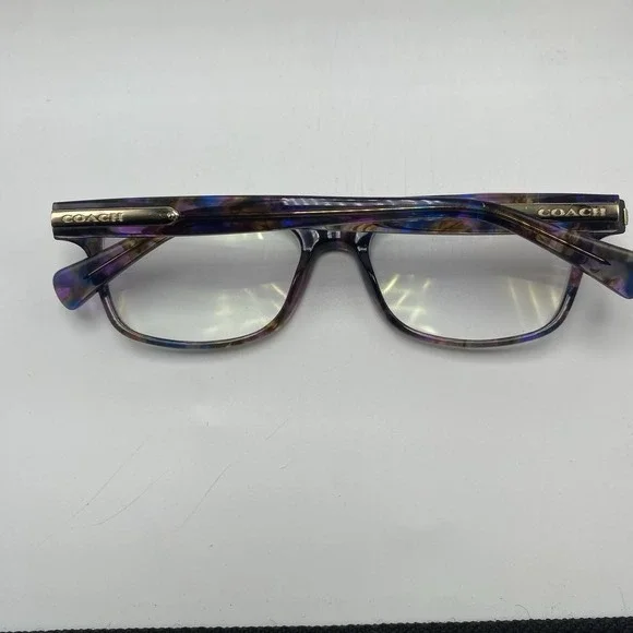 Coach Eyeglasses FRAMES ONLY HC6065 Cat Eye 51-17-135 Confetti Purple Brown 244